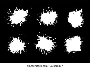 Splash set.Ink stains.Vector template.