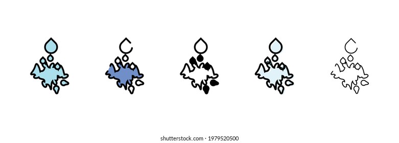 splash set vector type icon