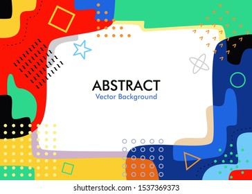 Splash shape patterns, pleasant abstract backgrounds, banner designs, banners, geometric shapes, trendy colors. - Vector.
