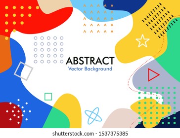 Splash shape patterns, pleasant abstract backgrounds, banner designs, banners, geometric shapes, trendy colors. - Vector.