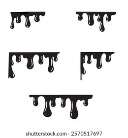 Splash silhouette with droplets. Shapes of water drops, liquid splash, explosion and ink blot. crying, tears, spilled paint, splashes, ripples of wet circles, splashes of water.