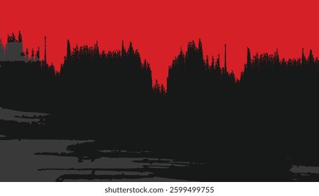 Splash Silhouette Vector is red and black with a unique, cool and aesthetic texture for the background