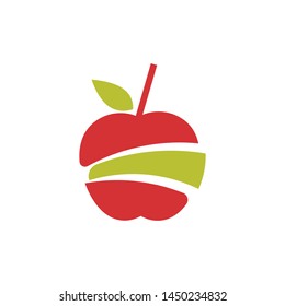 Splash Sliced Apple Juice Pulp Extract Fruit Logo