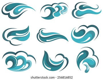 Splash of Sparkling Blue Water Drops