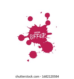 Splash Special offer vector tag