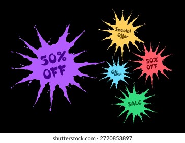 splash Oferta especial Etiqueta de Vector 