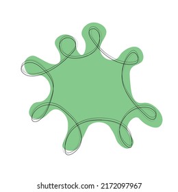 splash speech bubble in linear style