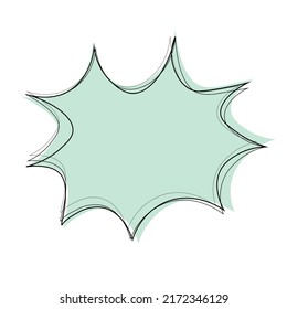 splash speech bubble in linear style