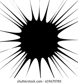 Splash, splatter silhouette. Abstract paint stain in clipping mask