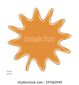 splash. spot of color. orange. vector eps10
