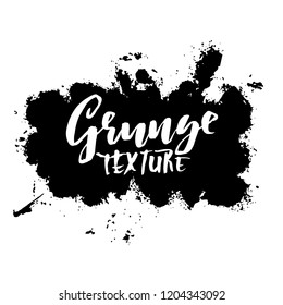 Splash stains texture banners. Black and white abstract spray vector illustration.