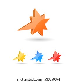 splash star icon 3d