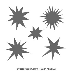 splash star icon set
