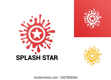 Splash Star Logo Template Design Vector, Emblem, Design Concept, Creative Symbol, Icon