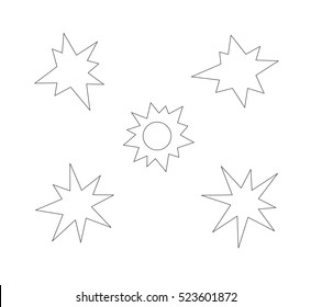 conjunto de iconos de la estrella de salpicadura