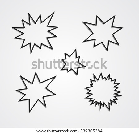 splash star starburst outline icon