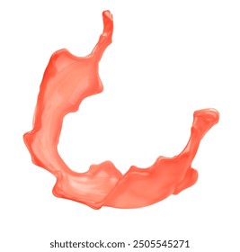 Splash of strawberry drink on a white background. Vector illustration