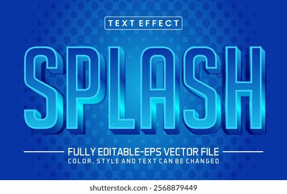 Splash text editable style effect