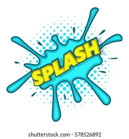 Splash Text And Effect Icon. Pop Art Illustration Of Splash Text And Effect Vector Icon For Web