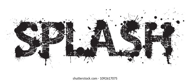 Splash Text Vector Paint Splatters Your Stock Vector (Royalty Free ...