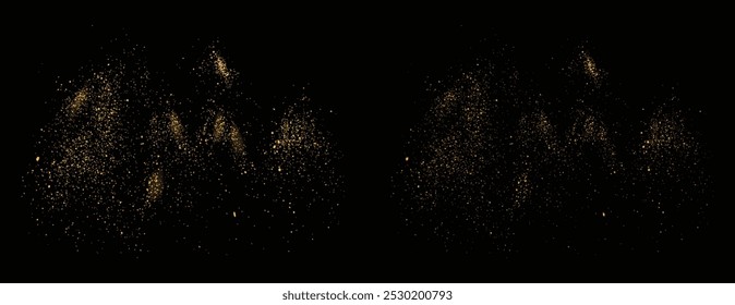 Splash texture light effect gold glitter isolated luxury golden color celebratory background. golden sparkles gold glitter