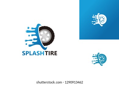 Splash Tire Logo Template Design Vector, Emblem, Design Concept, Creative Symbol, Icon