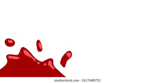 splash tomato vector illustration with white background. splashing red paint. liquid tomato sauce. ketchup splatter.