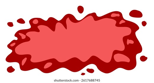 splash tomato vector illustration with white background. splashing red paint. liquid tomato sauce. ketchup splatter.