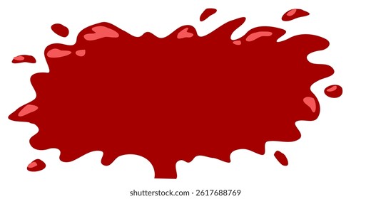 splash tomato vector illustration with white background. splashing red paint. liquid tomato sauce. ketchup splatter.