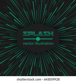 Splash. Traveling In Space Concept. Warp Stars. Explosion. Ray Galaxy. Abstract Background. Vector Illustration.