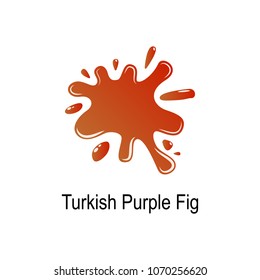 splash of turkish purple rice icon. Element of colored splash illustration. Premium quality graphic design icon. Signs and symbols collection icon for websites, web design on white background