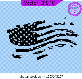 Splash with USA  flag. American splash flag. Can be used in cover design, website background or advertising. EPS 10