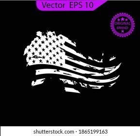 Splash with USA flag. American splash flag. Can be used in cover design, website background or advertising. EPS 10