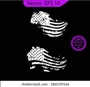 Splash con la bandera de Estados Unidos. Bandera de bienvenida estadounidense. Se puede usar en diseño de portada, fondo de sitio web o publicidad. EPS 10