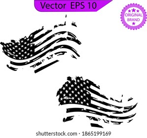 Splash with USA flag. American splash flag. Can be used in cover design, website background or advertising. EPS 10