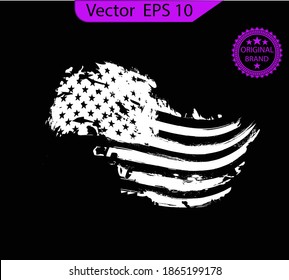 Splash con la bandera de Estados Unidos. Bandera de bienvenida estadounidense. Se puede usar en diseño de portada, fondo de sitio web o publicidad. EPS 10