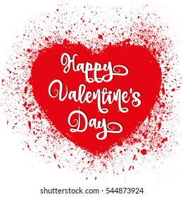Splash Valentine's Day vector background.