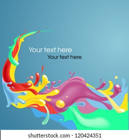 A splash of various colors - Background design for your text.