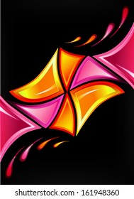 Splash in various colors . Vector