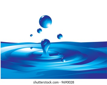 The splash. Vector.