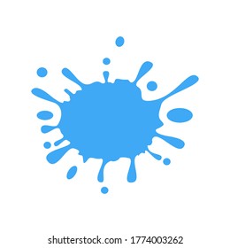 Splash vector blue shape illustration isolated on white.