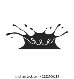 Splash vector icon.Black vector icon isolated on white background splash .