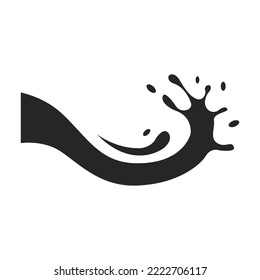 Splash vector icon.Black vector icon isolated on white background splash .