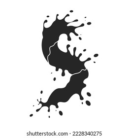 Splash vector icon.Black vector icon isolated on white background splash .