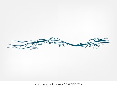 splash vector isolated line water drop