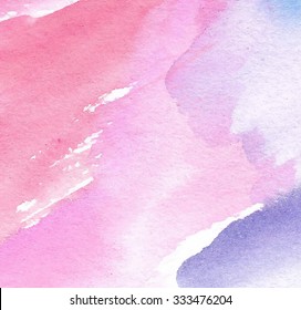 Splash violet pink purple brush painted paper texture torn background. Hand drawn abstract vector decorative card. Strokes design artistic illustration for banner, decoration, cover, print, web