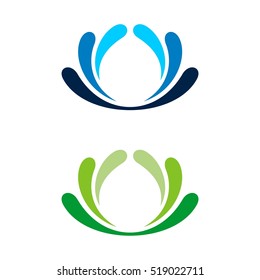 Splash Water Abstract Flower Shape  Illustration Design. Vector EPS 10.