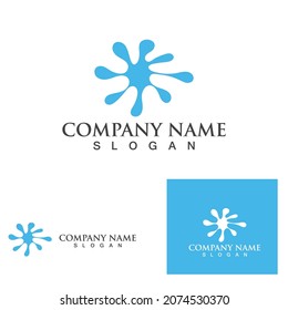 splash water blue logo and symbol
