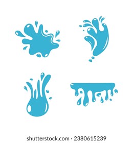 Splash Water Drop Icon Set Vector Design.
