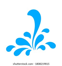 splash water droplet isolated on white background, water drops, water blot symbol